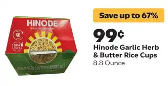 Grocery Outlet Hinode Garlic Herb & Butter Rice Cups offer