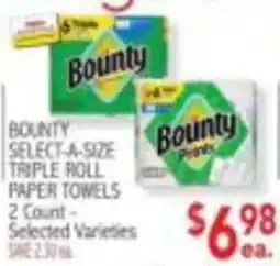 Ingles Markets Bounty select-a-size triple roll paper towels offer