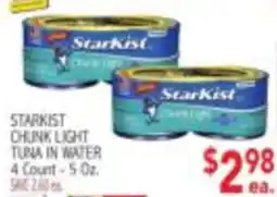 Ingles Markets Starkist chunk light tuna in water offer