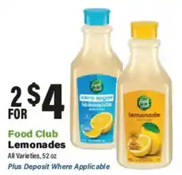 Big Y Food Club Lemonades offer
