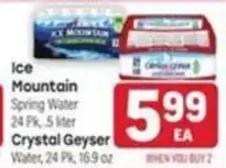 Tony’s Fresh Market Ice Mountain spring water offer