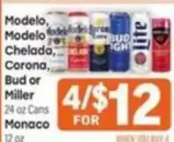 Tony’s Fresh Market Modelo, Modelo Chelada, Corona, Bud or Miller offer