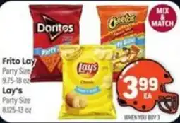 Tony’s Fresh Market Doritos, cheetos, lays party size offer