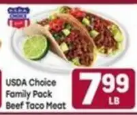 Tony’s Fresh Market Usda Choice Family Pack Beef Taco Meat offer