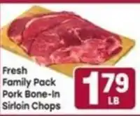 Tony’s Fresh Market Fresh Family Pack Pork Bone-in Sirloin Chops offer