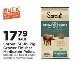Mills Fleet Farm Sprout pig grower finisher medicated pellet offer
