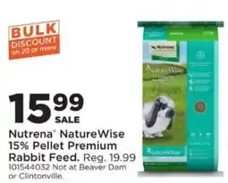 Mills Fleet Farm Nutrena NatureWise 15% Pellet Premium Rabbit Feed offer