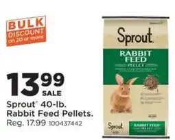 Mills Fleet Farm Sprout rabbit feed pellets offer