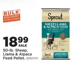 Mills Fleet Farm Sprout sheep llama & alpaca feed pellet offer