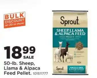 Sprout sheep llama & alpaca feed pellet