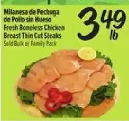 El Super Fresh Boneless Chicken Breast Thin Cut Steaks offer