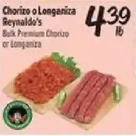 El Super Reynaldo's Bulk Premium Chorizo or Longaniza offer