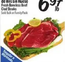 El Super Fresh Boneless Beef Clod Steaks offer