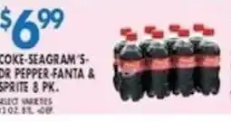 Compare Foods Coke-Seagram's or Pepper-Fanta & Sprite 8 Pk. offer