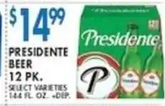 Compare Foods Presidente beer offer