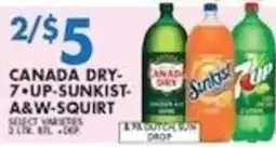 Compare Foods Canada Dry 7-Up Sunkist A&W Squirt offer
