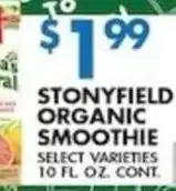 Compare Foods Stonyfield organic smoothie offer