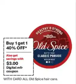 CVS Old Spice classic pomade offer