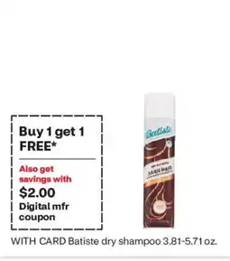 CVS Batiste dry shampoo offer