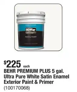The Home Depot Behr premium plus exterior paint & primer offer