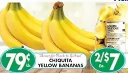 Compare Foods Chiquita yellow bananas offer