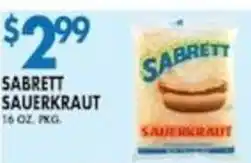 Compare Foods Sabrett sauerkraut offer