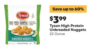 Grocery Outlet Tyson High Protein Unbreaded Chicken Nuggets offer