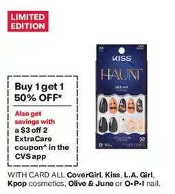 CVS CoverGirl, Kiss, L.A. Girl, Kpop cosmetics, Olive & June or O-P-I nail offer