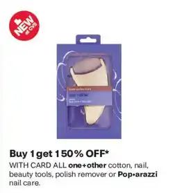 CVS One+other cotton, nail, beauty tools, polish remover or pop-arazzi nail care offer