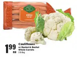 Big Y Cauliflower or Basket & Bushel Whole Carrots offer