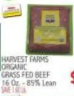 Ingles Markets Harvest Farms organic grass fed beef offer