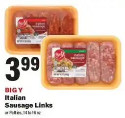 Big Y Big Y Italian Sausage Links offer