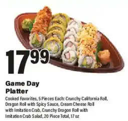 Big Y Game Day Platter offer