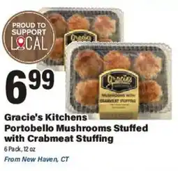 Big Y Gracie's Kitchens Portobello Mushrooms Stuffed with Crabmeat Stuffing offer