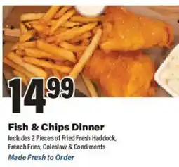 Big Y Fish & Chips Dinner offer