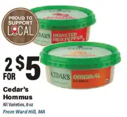 Big Y Cedar's Hommus offer