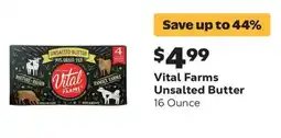 Grocery Outlet Vital Farms Unsalted Butter offer