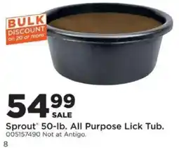 Mills Fleet Farm Sprout 50-lb. All Purpose Lick Tub offer