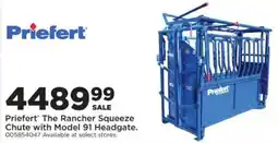 Mills Fleet Farm Priefert the rancher squeeze chute with model 91 headgate offer
