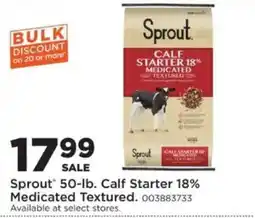 Mills Fleet Farm Sprout calf starter 18% medicated textured offer