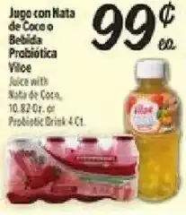 El Super Vilce Juice with Nata de Coco or Probiotic Drink 4 Ct offer