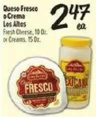 El Super Los Altos Queso Fresco or Crema offer