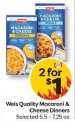 Weis Markets Weis Quality Macaroni & Cheese Dinners offer