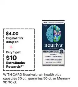 CVS Neuriva brain health plus capsules or gummies offer