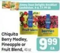 Tony’s Fresh Market Chiquita Berry Medley, Pineapple or Fruit Blend offer