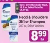 Tony’s Fresh Market Head & Shoulders 2N1 or Shampoo offer