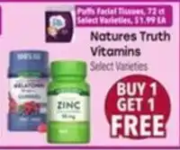 Tony’s Fresh Market Natures Truth Vitamins Select Varieties offer