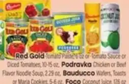 Tony’s Fresh Market Red Gold , Podravka ,Bauducco , Foco offer