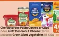 Tony’s Fresh Market Chef Boyardee Pasta Canned or Cups offer