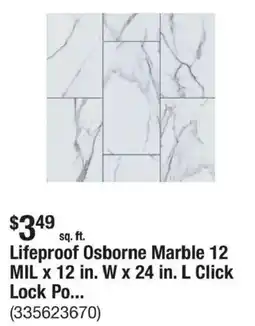 The Home Depot Lifeproof Osborne Marble offer